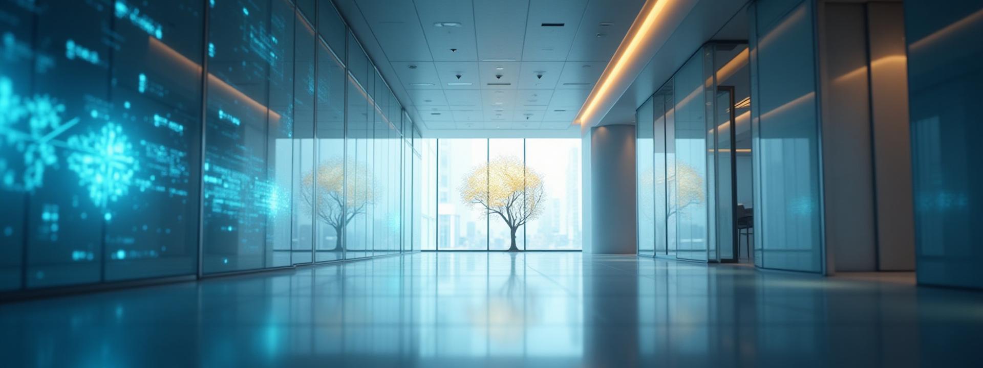 光が差し込むモダンなオフィスで、洗練された知的財産戦略を議論するビジネスプロフェッショナルたち